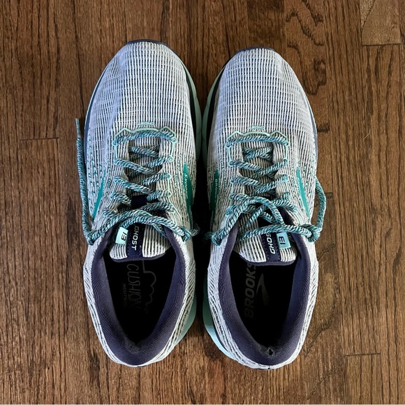 Brooks Ghost 13 Women’s Running Shoe in Grey/Navy/Parasailing - Size 9.5 - Picture 2 of 15